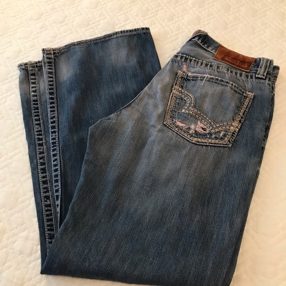 Big Star Purposely Distressed Vanguard Relaxed Jeans Size 34L - Picture 2 of 13